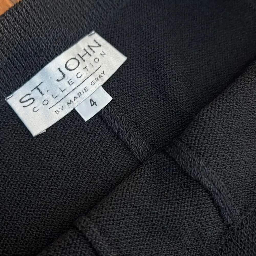 Women’s vintage St John Santana knit black pants size small